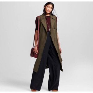 Who What Wear Green Long Vest